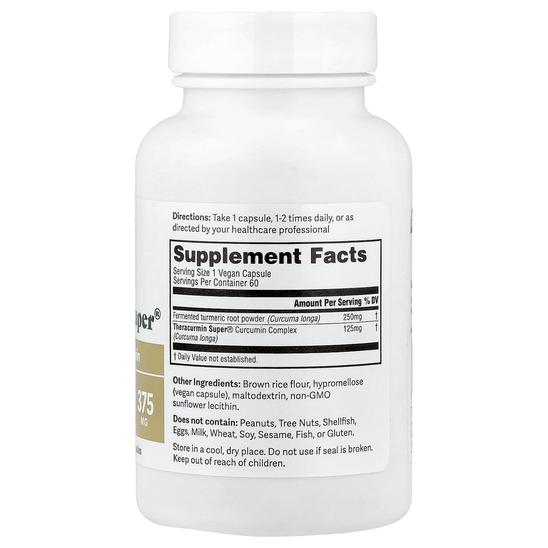 Dr. Murray's, Theracurmin Super®, куркумин с клинически доказанной эффективностью, 60 веганских капсул