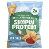 Simply Protein, ресторанные протеиновые чипсы из тортильи, с морской солью, 130 г (4,58 унции)
