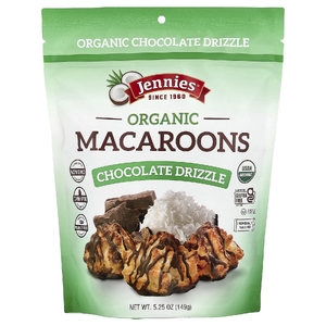 Jennies Macaroons, органические макароны, с шоколадной глазурью, 149 г (5,25 унции)