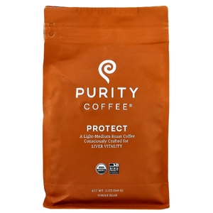 Purity Coffee, Protect, цельные бобы, легкая и средняя обжарка, 340 г (12 унций)