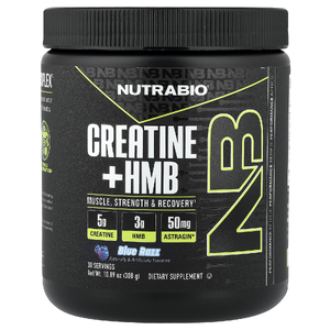 NutraBio, креатин + HMB, голубая малина, 308 г (10,89 унции)