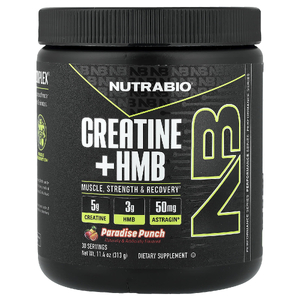 NutraBio, креатин + HMB, пунш, 313 г