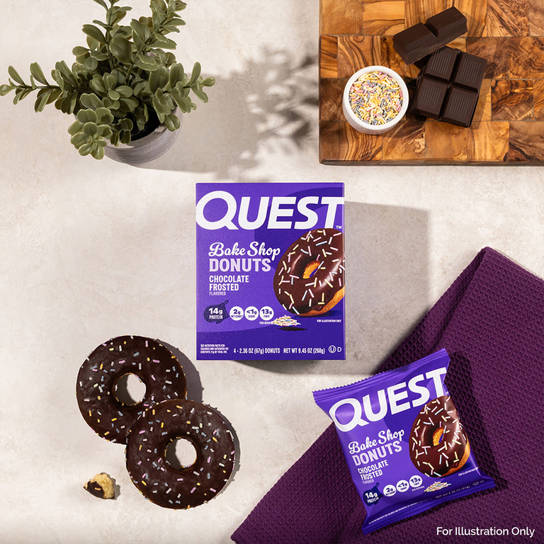 Quest Nutrition, Bake Shop Donuts, пончики для выпечки, в шоколадной глазури, 9 пончиков по 67 г (2,36 унции) (Товар снят с продажи) 