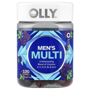 OLLY, мультивитаминные жевательные таблетки для мужчин, со вкусом ежевики, 130 жевательных таблеток