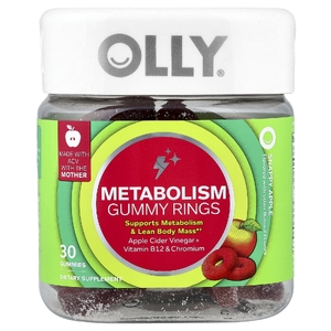 OLLY, жевательные таблетки для метаболизма, со вкусом яблока, 30 жевательных таблеток