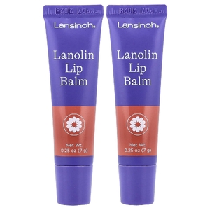 Lansinoh, бальзам для губ с ланолином, 2 шт. в упаковке, 7 г (0,25 унции)