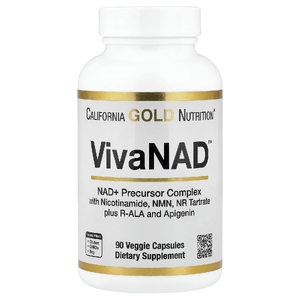 California Gold Nutrition, VivaNAD™, комплекс НАД с NMN и никотинамид рибозид тартратом, 90 растительных капсул