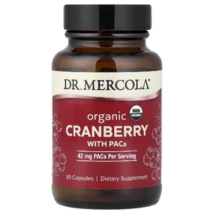 Dr. Mercola, органическая клюква с PAC, 30 капсул