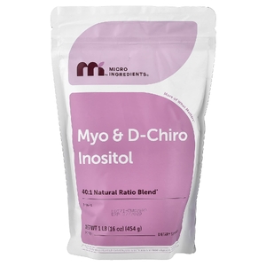 Micro Ingredients, мио- и D-хироинозитол в порошке, 454 г (1 фунт)