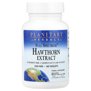 Planetary Herbals, экстракт боярышника, 60 таблеток