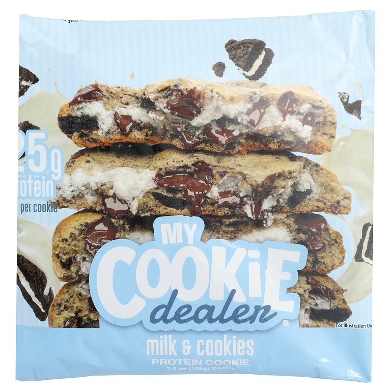 My Cookie Dealer Protein, протеиновое печенье, молоко и печенье, 12 шт. по 108 г (3,8 унции) (Товар снят с продажи) 