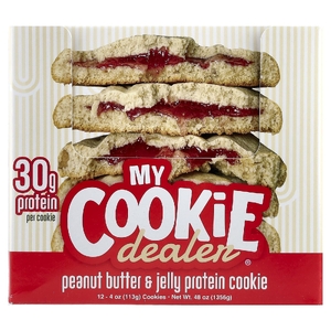 My Cookie Dealer Protein, протеиновое печенье, арахисовая паста и джем, 12 шт. по 113 г (4 унции)
