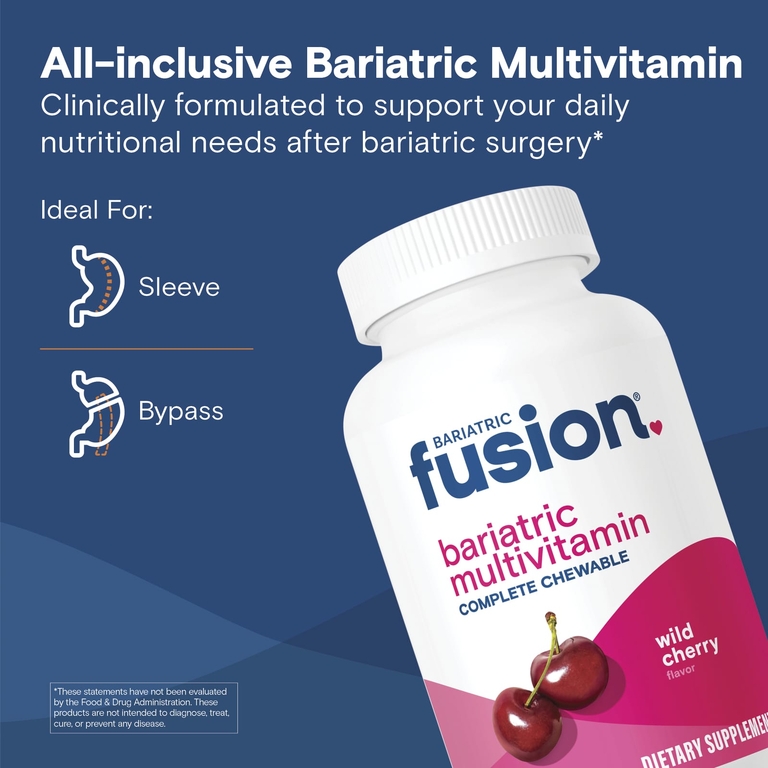 Bariatric Fusion, мультивитамины, со вкусом черешни, 120 таблеток