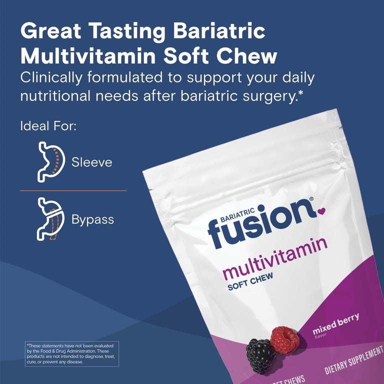 Bariatric Fusion, мультивитаминные жевательные таблетки, ягодный вкус, 60 жевательных таблеток