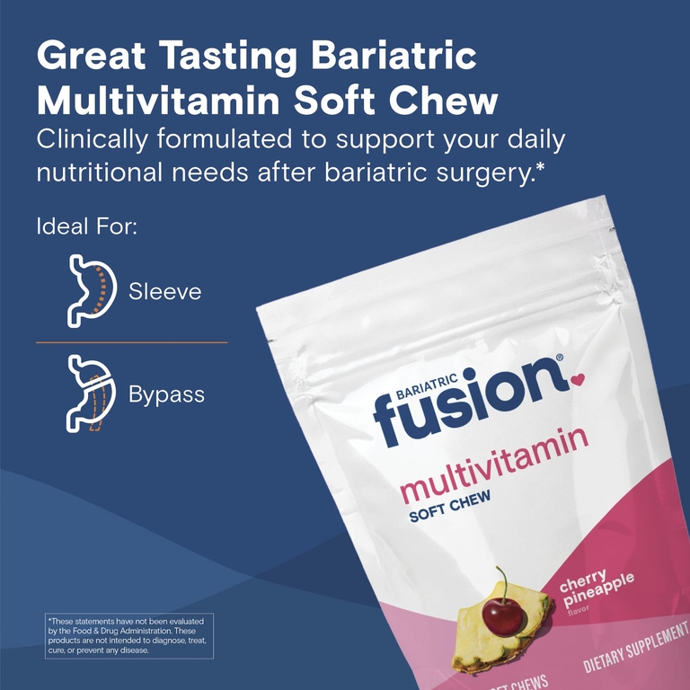Bariatric Fusion, мультивитаминные жевательные таблетки, со вкусом вишни и ананаса, 60 жевательных таблеток
