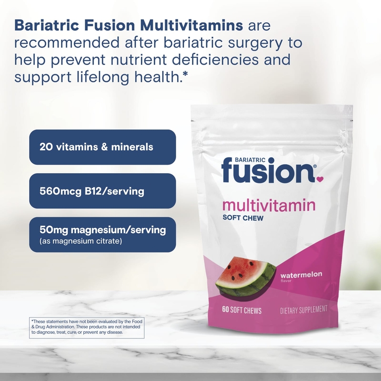 Bariatric Fusion, мультивитаминные жевательные таблетки, со вкусом арбуза, 60 жевательных таблеток