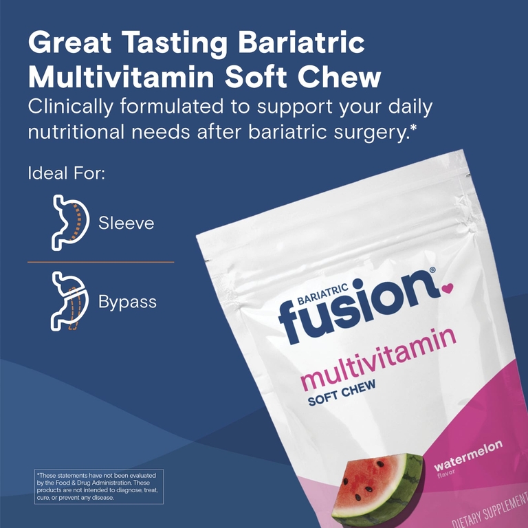Bariatric Fusion, мультивитаминные жевательные таблетки, со вкусом арбуза, 60 жевательных таблеток