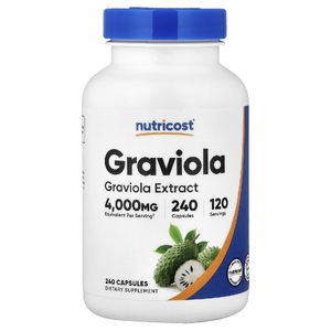 Nutricost, гравиола, 240 капсул (100 мг в 1 капсуле)