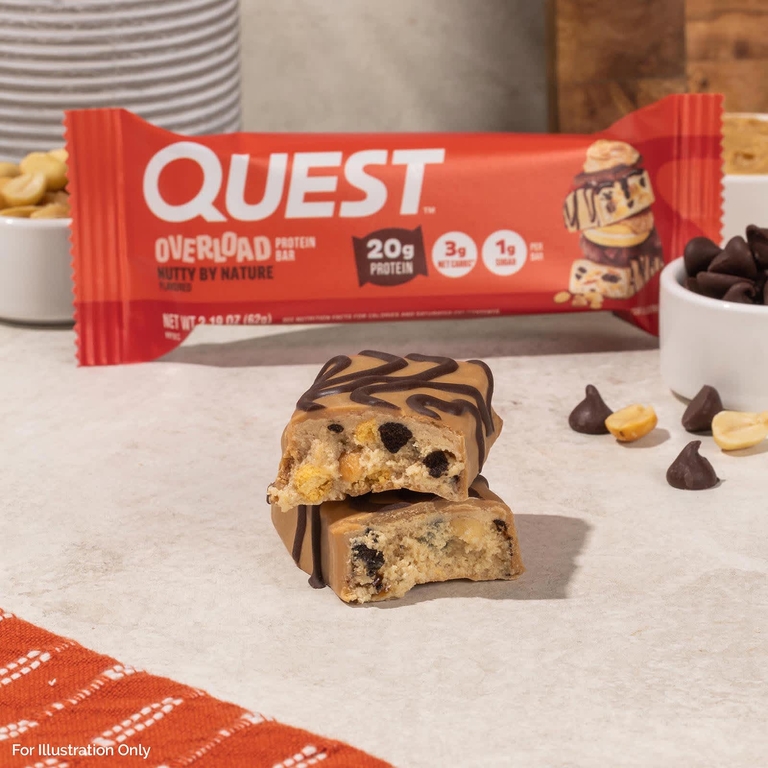 Quest Nutrition, Перегрев, протеиновый батончик, ореховый вкус, 12 батончиков по 62 г (2,19 унции)