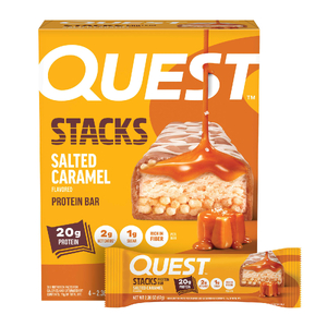 Quest Nutrition, Stacks, протеиновый батончик, соленая карамель, 4 батончика, 67 г (2,36 унции) каждый