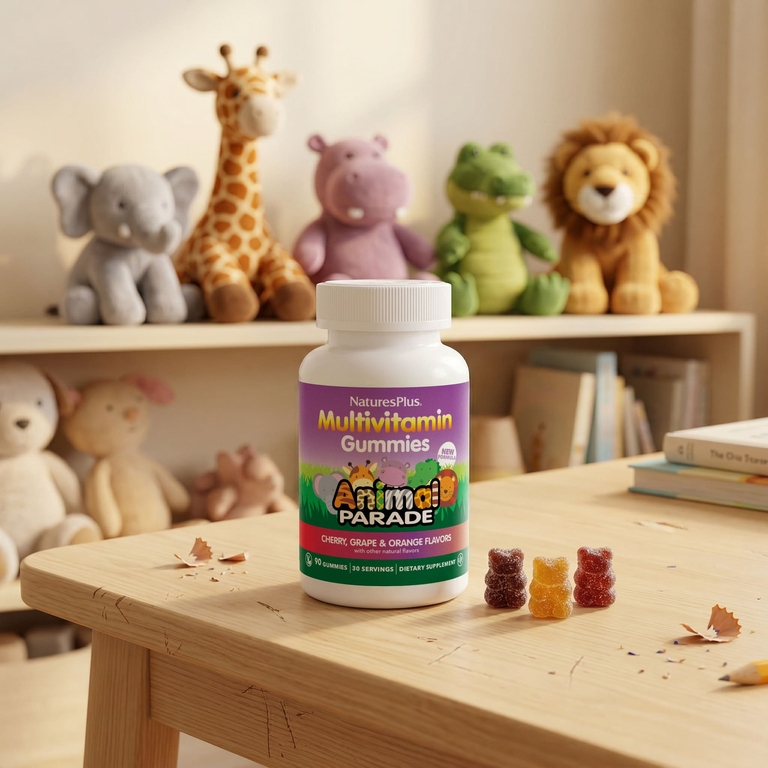 NaturesPlus, Animal Parade®, мультивитамины, со вкусом вишни, винограда и апельсина, 90 жевательных таблеток