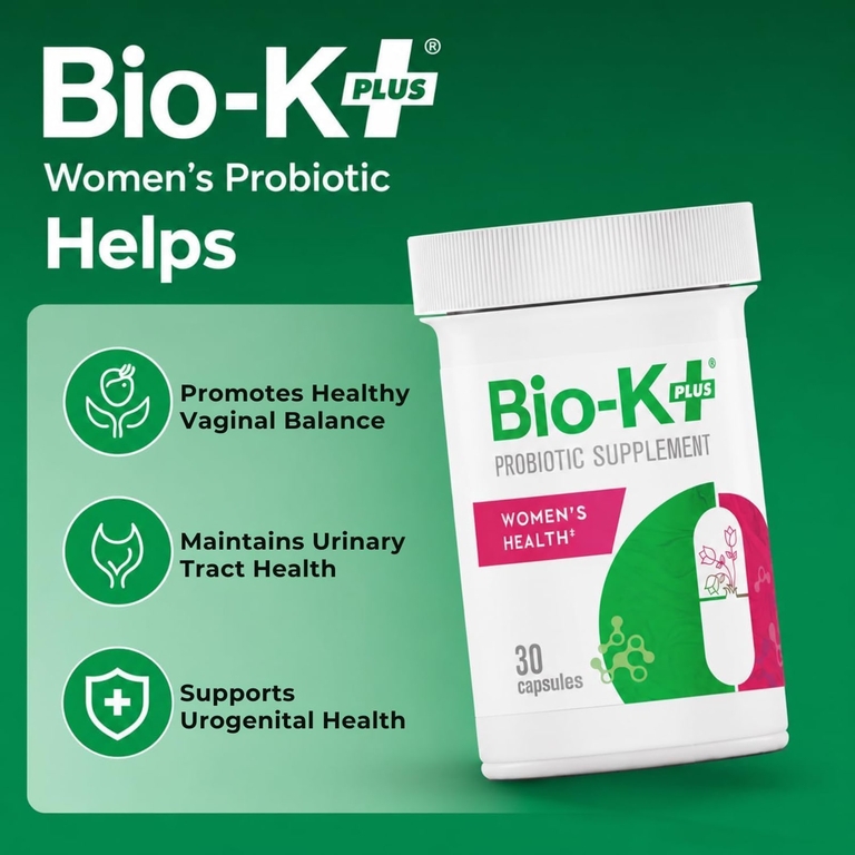 Bio-K+, добавка с пробиотиком, для женского здоровья, 30 капсул
