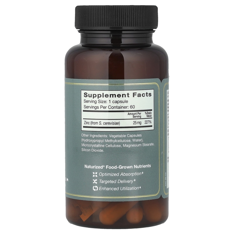 Natura Health Products, Naturized®, цинк, 25 мг, 60 капсул