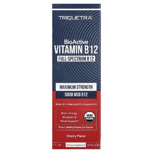 Triquetra Health, биоактивный витамин B12, со вкусом вишни, 30 мл (1 жидк. унция)