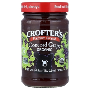 Crofter's Organic, органический спред премиального качества, виноград, 468 г (16,5 унции)