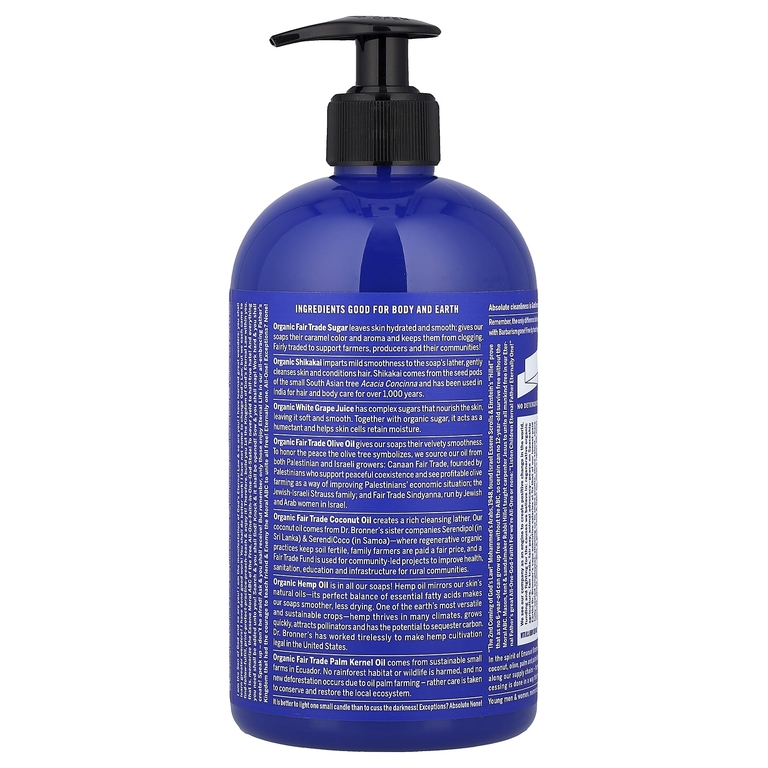 Dr. Bronner's, 4-in-1 Organic Sugar Soap, Peppermint, 24 fl oz (710 ml)