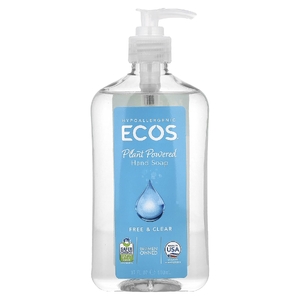 Earth Friendly Products, Ecos®, Plant Powered Hand Soap, Free & Clear, 17 fl oz (503 ml)