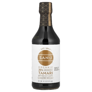 San-J, Organic Tamari Brewed Soy Sauce, Less Sodium, 20 fl oz (592 ml)