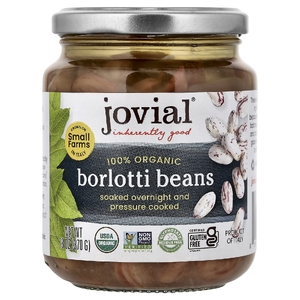 Jovial, 100% органическая фасоль борлотти, 370 г (13 унций)