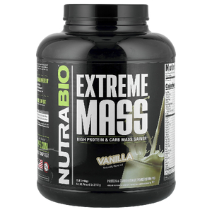 NutraBio, Extreme Mass, со вкусом ванили, 2722 г (6 фунтов)