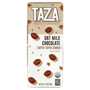 Taza Chocolate, шоколад с овсяным молоком, кофе и хрустящий ирис, 70 г (2,5 унции)