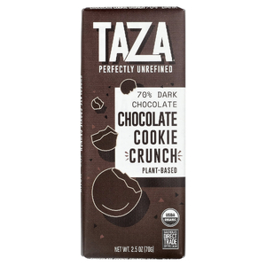 Taza Chocolate, 70% темный шоколад, хрустящее шоколадное печенье, 70 г (2,5 унции)