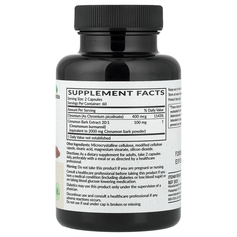 Futurebiotics, корица с пиколинат хрома, 120 вегетарианских капсул