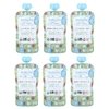 BabyLife Organics, детское питание, для детей от 6 месяцев, персик, груша, банан и овсянка, 6 паучей по 99 г (3,5 унции)