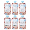 BabyLife Organics, детское питание от 6 месяцев, клубника, персик, банан и овсянка, 6 паучей по 99 г (3,5 унции)