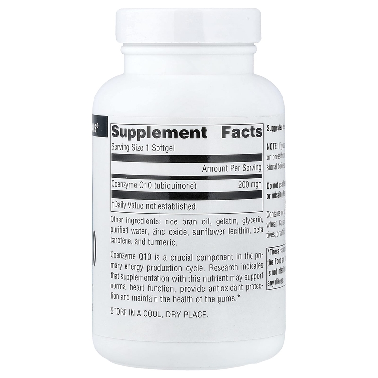 Source Naturals, коэнзим Q10, 200 мг, 90 капсул