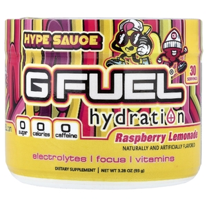 G FUEL, Hype Sauce, увлажняющий вкус, малиновый лимонад, 93 г (3,28 унции)