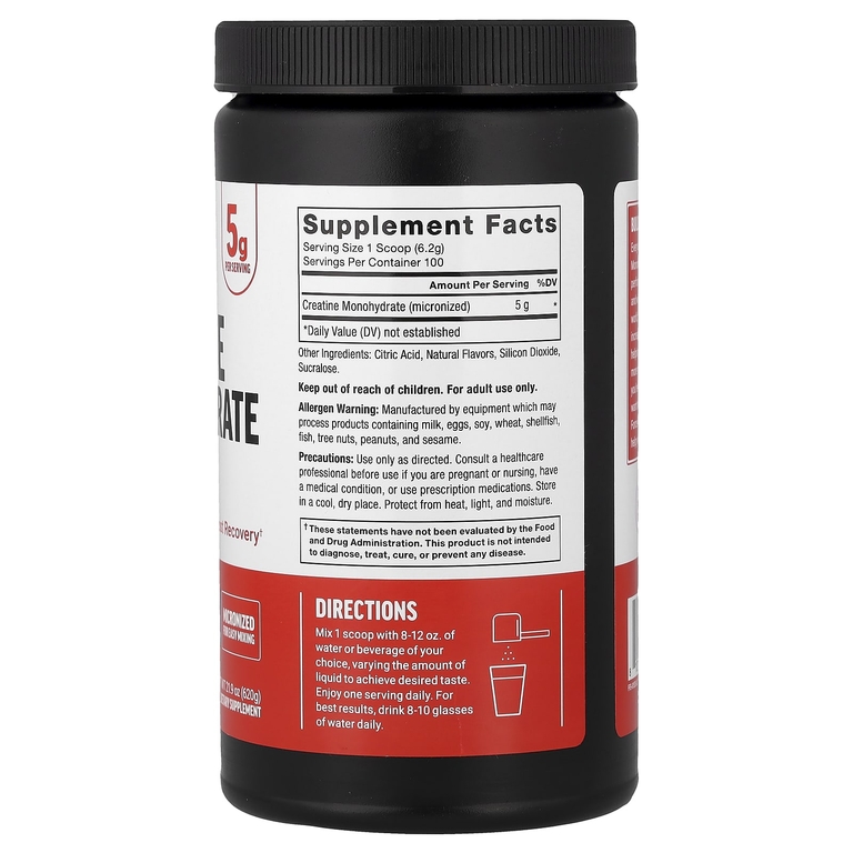 Force Factor, моногидрат креатина в порошке, со вкусом голубой малины, 620 г (21,9 унции)