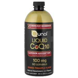 Qunol, жидкий коэнзим Q10, со вкусом апельсина и ананаса, 600 мл (20,3 жидк. унции)