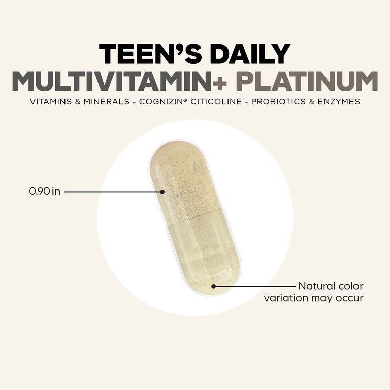 Codeage, Teen Multivitamin+, Platinum, 60 растительных капсул