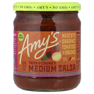 Amy's, средняя сальса, густая и кусочки, 417 г (14,7 унции)