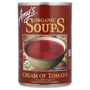 Amy's, органические супы, томатный крем-суп, с низким содержанием жира, 411 г (14,5 унции)