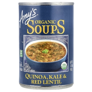 Amy's, органические супы, киноа, кудрявая капуста и красная чечевица, 408 г (14,4 унции)