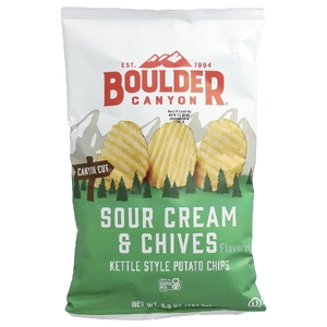 Boulder Canyon, картофельные чипсы, со вкусом сливок и чеснока, 184,3 г (6,5 унции)
