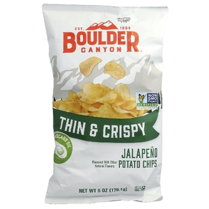 Boulder Canyon, тонкие и хрустящие картофельные чипсы, халапеньо, 170,1 г (6 унций)