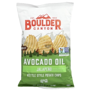 Boulder Canyon, Картофельные чипсы из масла авокадо, с халапеньо, 148,8 г (5,25 унции)